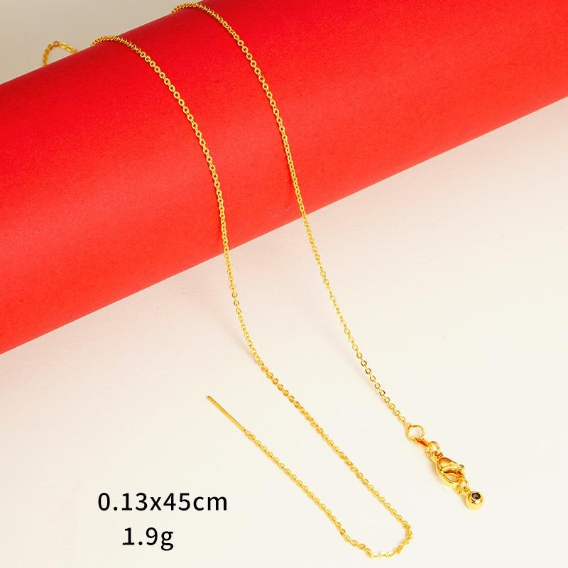 Ювелирные изделия из золотого песка для женщин, долговечная стойкость цвета, высококачественные аксессуары для ключичной цепи Niche, имитация золотой цепи