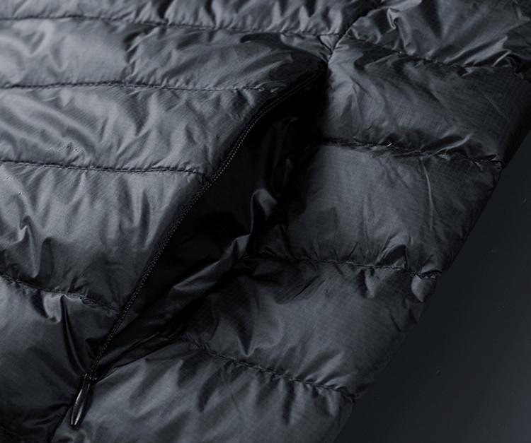 Мужская легкая пуховая куртка большого размера, повседневная и ветрозащитная для осени/зимы