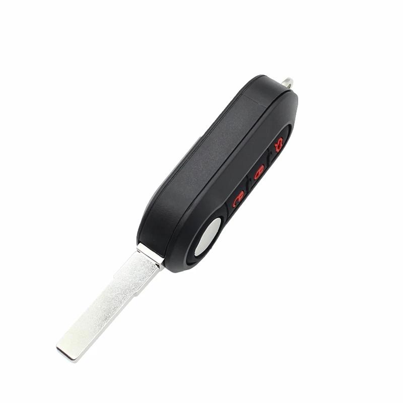 Cocolockey 3 Buttons Flip Remote Key Shell for FIAT 500 Bravo Croma Doblo Ducato Fiorino Linea Panda Grande Punto Scudo