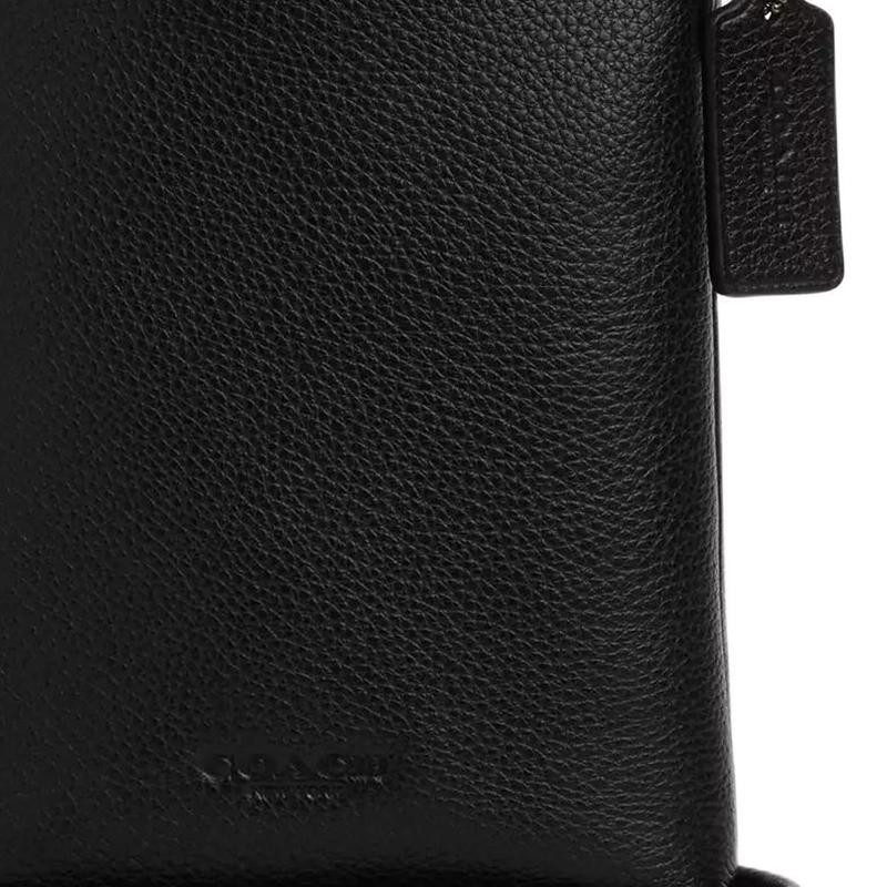 Coach Ремешок 15 бренд классический тисненый изысканная зернистая кожаная сумка через плечо мини мужская черная