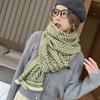 Winter New Back-shaped Core-spun Yarn Scarf Women's Versatile Imitation Cashmere Shawl Thickened Warm Scarf Dual-purpose