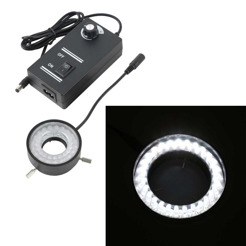 40 LED Ring Light Lamp for Illuminator Lighting Sourse Fiting for Industry Stereo Microscope Camera with Power Adapter
