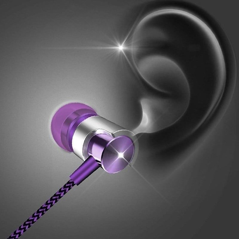 9D HIFI Металлические проводные наушники с тяжелыми басами Цифровые 3,5 мм AUX С микрофоном Внутриканальные наушники Спортивные музыкальные наушники для Samsung Xiaomi Redmi