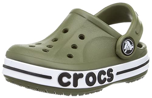 Сандалии-сабо Crocs Bayaband, для малышей, цвет хаки, 14 см