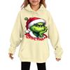 Children's Fashionable Casual Long-sleeved Loose Christmas Print Pullover Hooded Sweatshirt