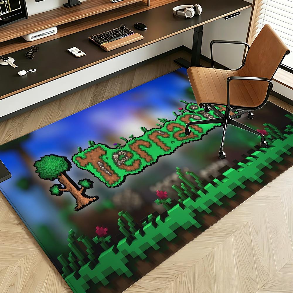 Игровой коврик для пола T-Terraria, мягкий фланелевый коврик для прихожей, нескользящий, впитывающий влагу, коврик для пола в ванную комнату, спальню