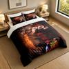 3Pcs Bedding SetDemon Slayer Soft Bed Sheet and Two Pillowcases Home Bedroom Decor
