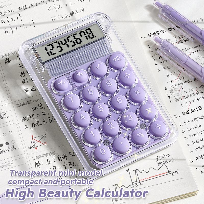 Cute Silent Calculator Mini Version Learning Auxiliary Small Portable Calculator Back To School Supplies Students/finance