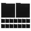 16 Pcs Record Divider Vinyl Records Plastic Holders Album Storage Dividers Library Book Shelf Separators Index (Black)