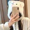 Soft Plush Puppy Hat Warm Ear Protection Hat Cloth Accessories Cartoon Fleece Hat  Woman