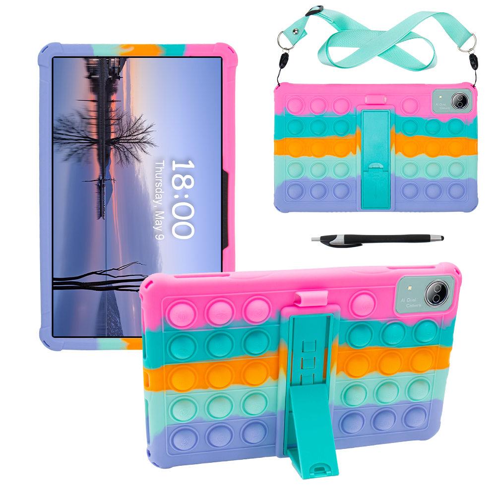 Bubble Soft Stand Case For Doogee T20 Ultra / T40 Pro 12inch Funda Kids Safe Silicone Tablet Protective Cover