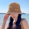 Lace Bow Straw Hat Sun Protection Women's Sun Hat Fashion Sunscreen Fisherman Hat  Women