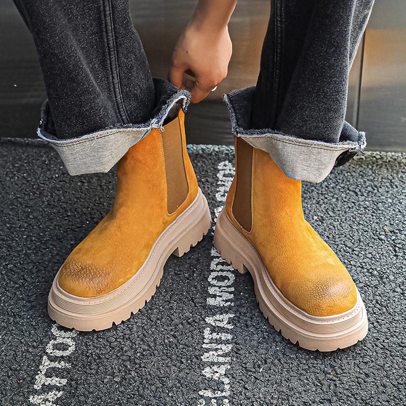 Модные хиты продаж осенне-зимние ботинки челси Европа Америка дизайнерские на открытом воздухе модные вечерние офисные туфли модного качества