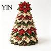 Christmas Garden Ornaments DIY Quilted Tree Kit, Handmade Fabric Tabletop Decoration, Home Holiday Ornament Collection Festive Craft Project