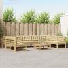 Outdoor Sofa Set with Cushions 10 pcs White and Beige