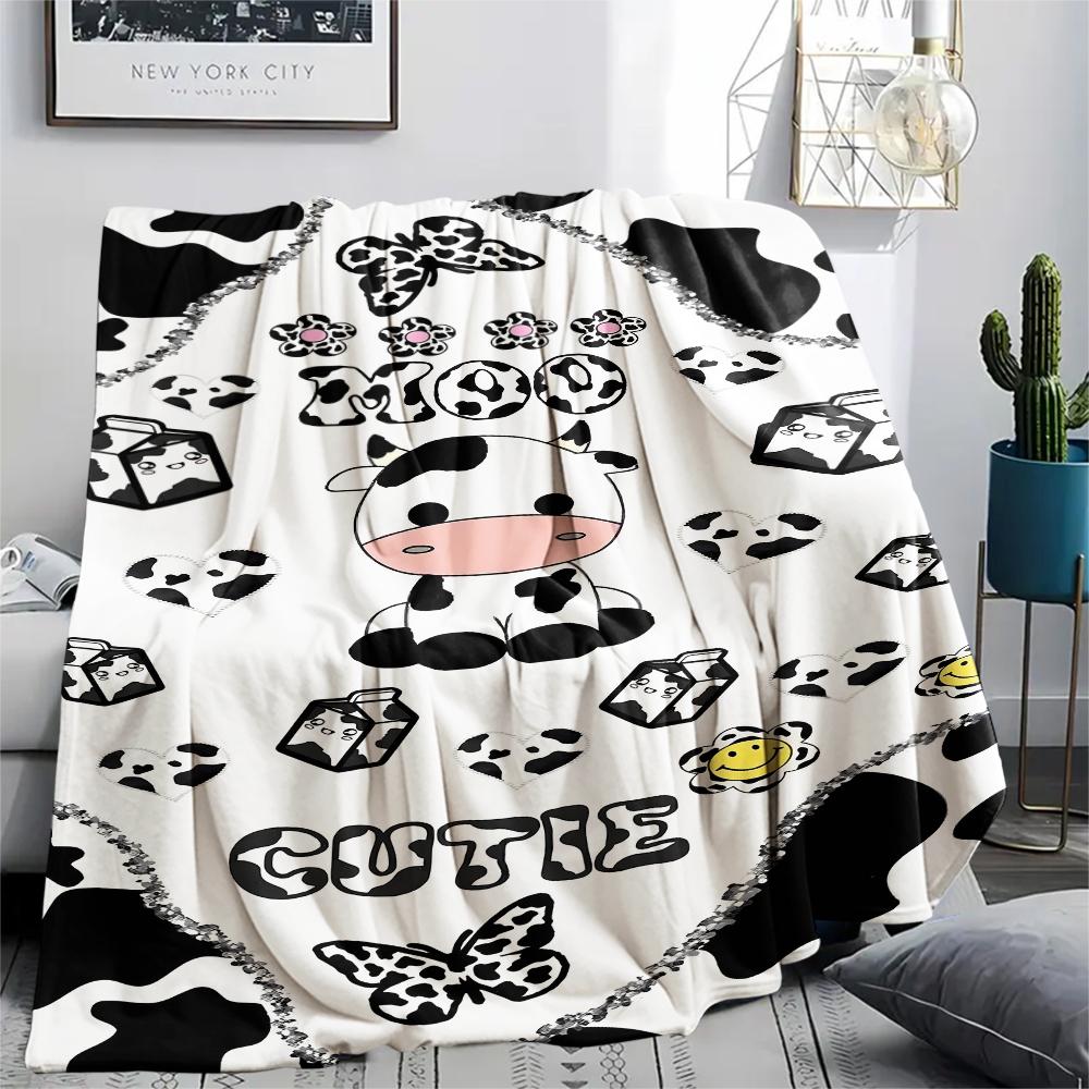 Leopard and cow print Print Flannel Blanket,High quality Comfortable for All Seasons,Home Decor,Warmth and Comfort,Perfect for Christmas Gifts