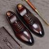 Fashion Mens Formal Shoes Genuine Leather Oxford Shoes For Men Italian 2025 Dress Shoes Wedding Laces Leather Business Shoes 869