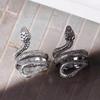 [Rockyu] Ring Men's Free Size Black Snake Snake Snake Ring Finishing Titanium Ring Amulet Good Luck Amulet Ring Cool Snake Shape Free Fashion
