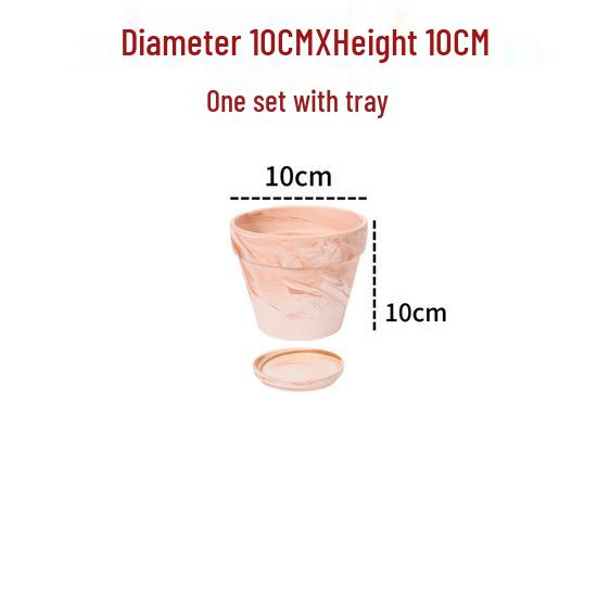 Nordic Style Macchiato Terracotta Flower Pot - Large, Breathable Red Clay with Kiln-Changed Color