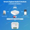 Tuya Zigbee Умный Мини-модуль переключателя Реле Без нейтрального провода 1 2 3 4 Клавиши Двухстороннее управление Работает с Alexa Google Home