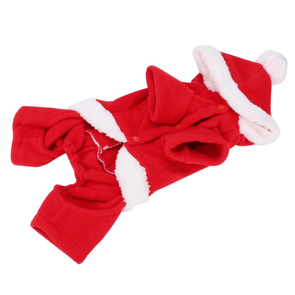 Зимняя рождественская милая красная одежда для собак с капюшоном для маленьких собак куртка для щенков одежда наряд одежда