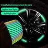 Reflective Colorful Tire Warning Stickers for Cars, Bikes, and E-Cars - Luminous Decorative Wheel Decals