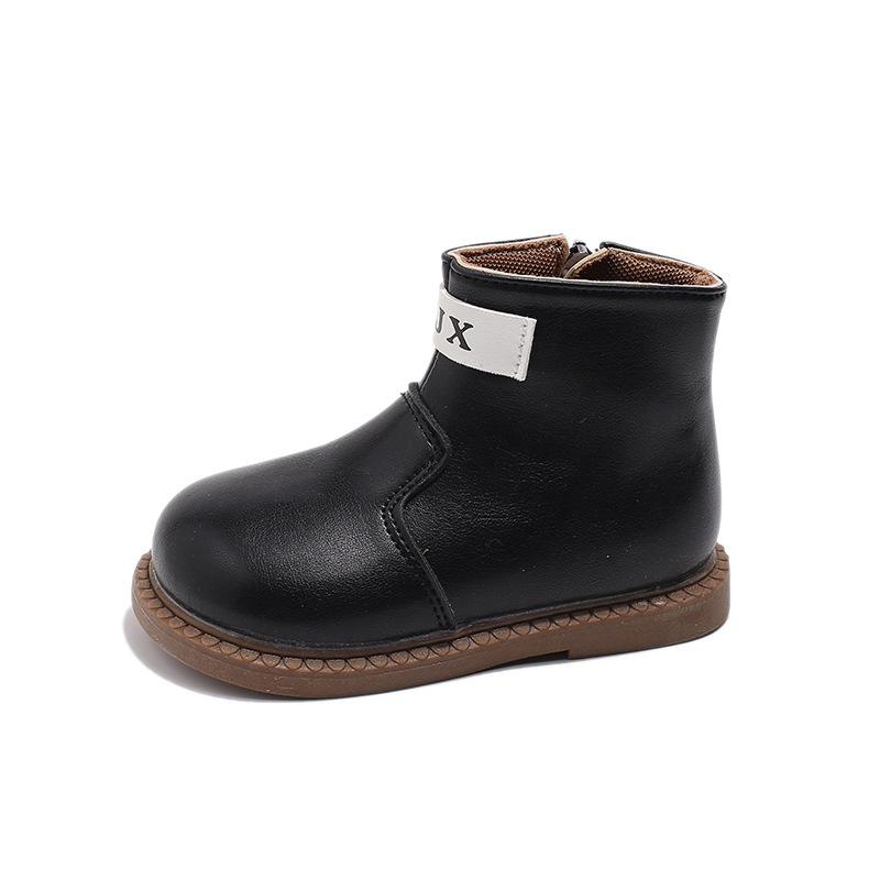 Весна Осень Детские Ботильоны Однотонные Девочки Повседневные Лоскутные Ботинки Модные Универсальные Детские Мальчики Кожаные Ботинки Нескользящие
