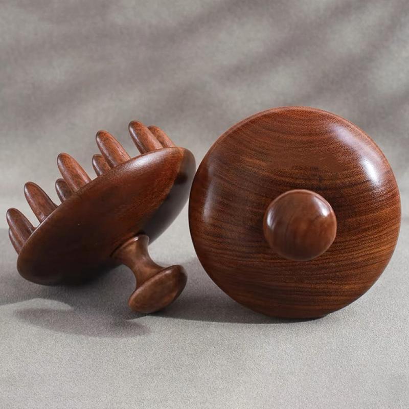 Круговая расческа Meridian для массажа кожи головы, уход за кожей головы, натуральный сандаловый круговой массажер для чистки зубов