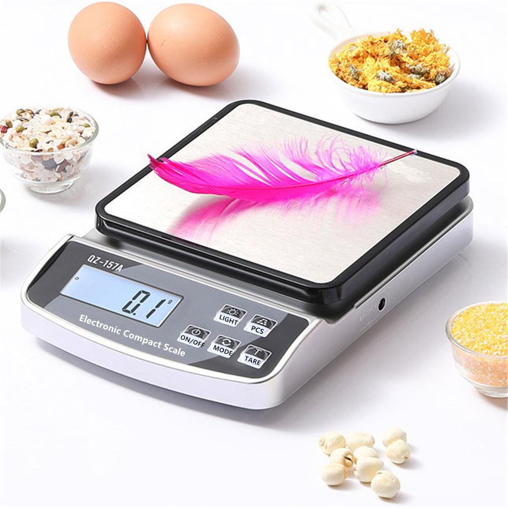 Smart Kitchen Scale with Calibration 3KG/10KG/15KG Weighing Food Coffee Balance Digital Scales Cooking Baking Measuring Tools