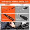 HORUSDY 12-Piece Precision Hook And Pick Set, Car Auto Oil Seal/O-Ring Seal Gasket Pick, Precision Hooks Puller Remover