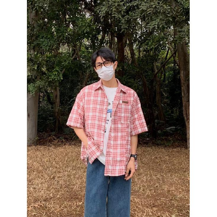 Мужская клетчатая рубашка с квадратным вырезом, молодежная мода, японский стиль, художественная мужская свободная рубашка, новая мода с длинными рукавами, осенний тренд, Харадзюку