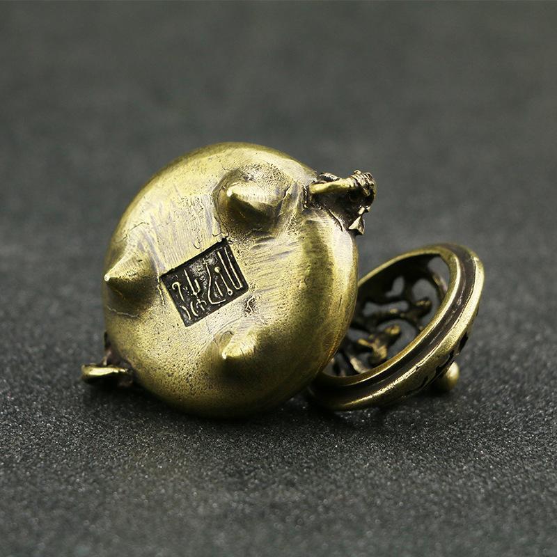 Lucky Home Decoration for Incense Gold Copper Disc Censer Brass Incense Burner Incense Seat Indoor Household Decoration Desktop
