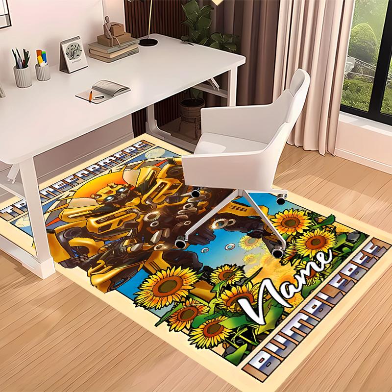 Custom personalization Bumblebee Print Area Rug - Soft, Washable Non-Slip Indoor Mat,Living Room,Home&Office Decorative Rug