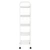 Hairdressing Trolley Cosmetic Spa For Salon Shelves Mobile Shelf On Wheels For Salon White