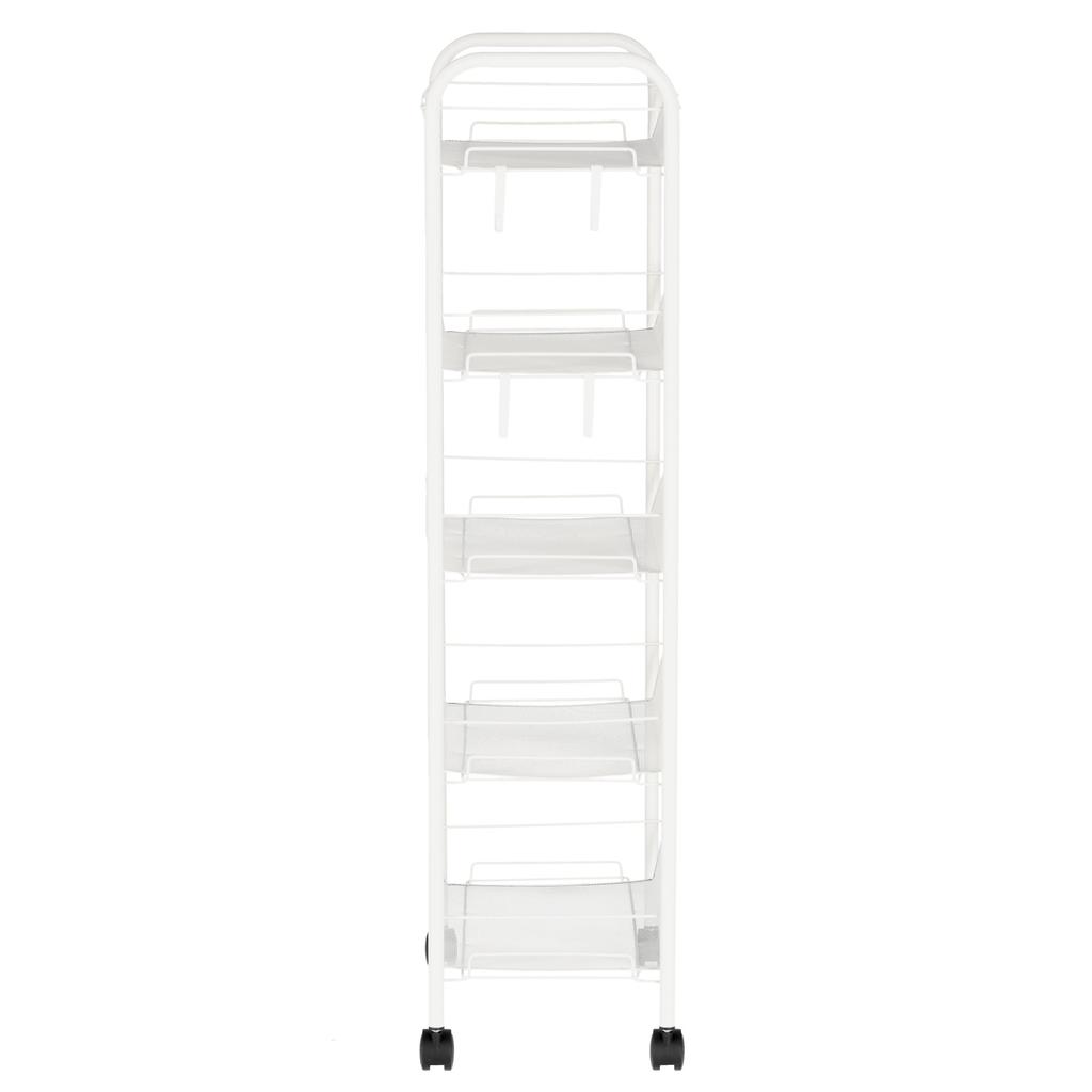 Hairdressing Trolley Cosmetic Spa For Salon Shelves Mobile Shelf On Wheels For Salon White