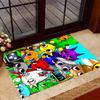 Colorful Creatures Gathering Floor Mat Perfect for Entryway Foyer Balcony Outdoor Antislip Carpet Decorate Offices Perfect Gift for Friends & Family