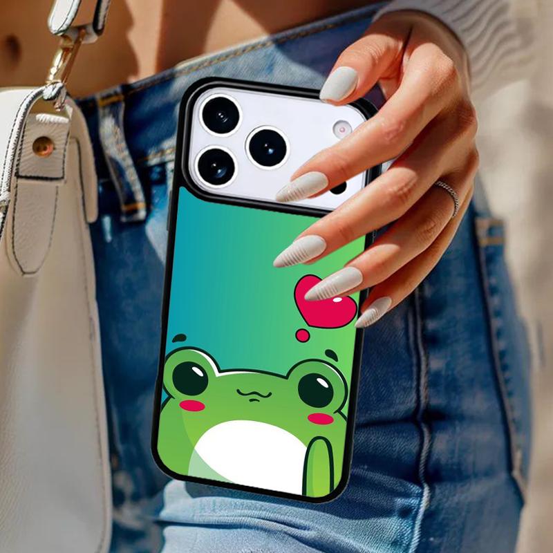 Чехол для телефона с изображением животного Лягушки для iPhone 17 Air 14 15 13 12 Max Чехол для Apple 14 15 16 16e 11 Pro Max Plus Coque