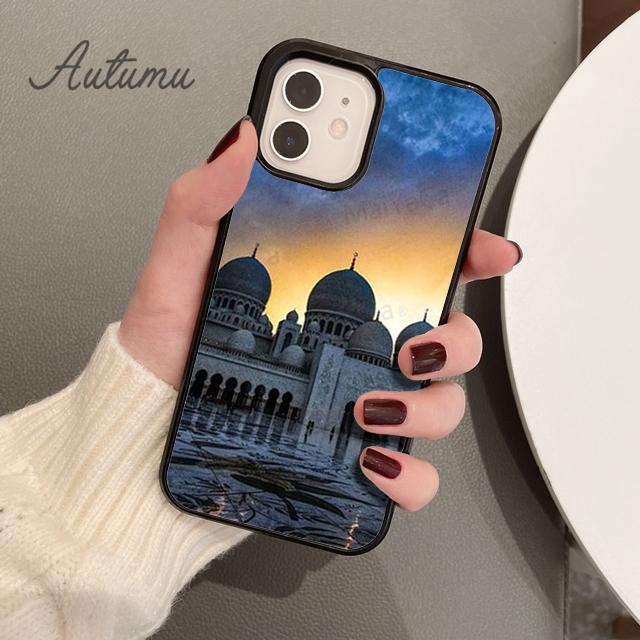 Мусульманское здание мечети Чехол для телефона для iPhone 11 12 13 14 Pro Max mini X XR XS SE 2020 5 6S 7 8 Plus Samsung Galaxy S21 S22 Чехол