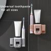 Electric Toothbrush HolderLazy Automatic Toothpaste SqueezerWall Mounted No-Punch Toothpaste Holder