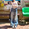 Nongge Low Waist Wide Leg Retro Jeans for Women - Spring/Autumn 2025 Collection