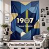 Custom Tapestry Wall Hanging, Fenerbahçe FC Personalized Name Text Home Wall Decor