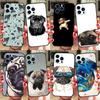 Чехол для телефона с собакой-мопсом для iPhone Samsung Galaxy Redmi Xiaomi Oppo OnePlus Note SA 7 8 9 10 11 12 13 14 20 21 22 23 53 54 Pro Max Plus Ultra TPU Soft