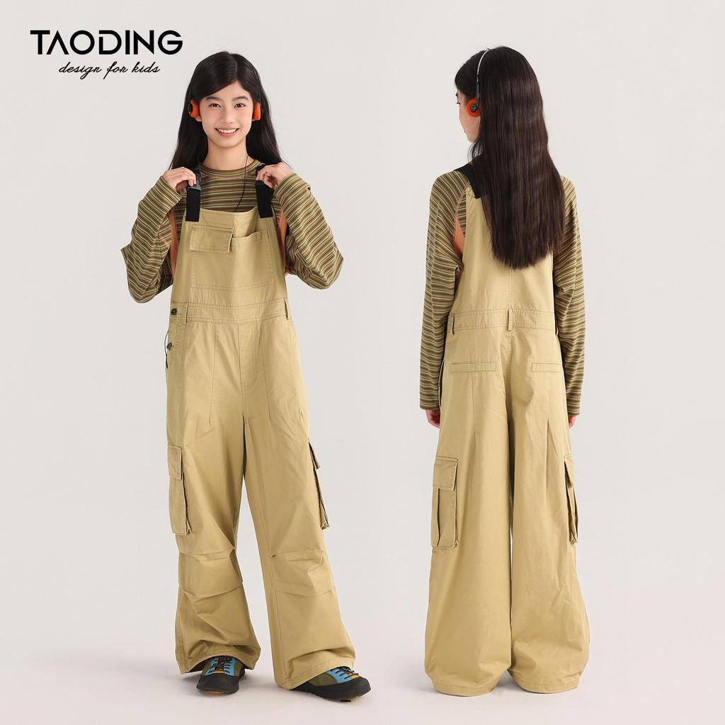 Дышащие хлопковые комбинезоны для девочек из Тао-Тауна - Модные и свободного кроя для учениц средней школы, Идеальны для весны и осени.
