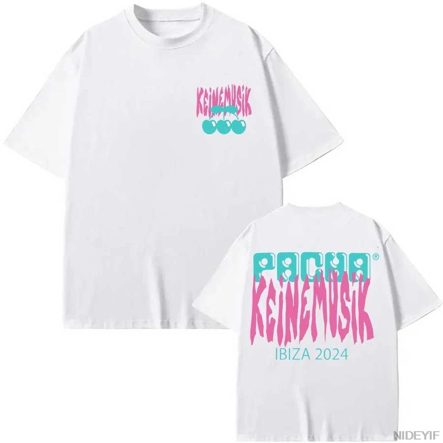 Летняя футболка Keinemusik X Pacha для мужчин и женщин, модная хлопковая футболка с коротким рукавом, хип-хоп топы, уличная одежда Cherry