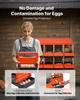 2 Tiers Chicken Nesting Boxes, 8 Compartments, Metal Egg Laying Boxes with Protective Collection Lids, Roll Out Nesting Box, Easy to Assemble, Ideal