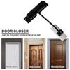 Регулируемый автоматический доводчик двери из нержавеющей стали с амортизацией, легкие доводчики двери, буфер для двери без пробивки, бесшумная дверная фурнитура