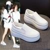 Women's Spring 2025 New Thick-soled Heightening Women's Shoes Casual Versatile Muffin Lefu Lazy