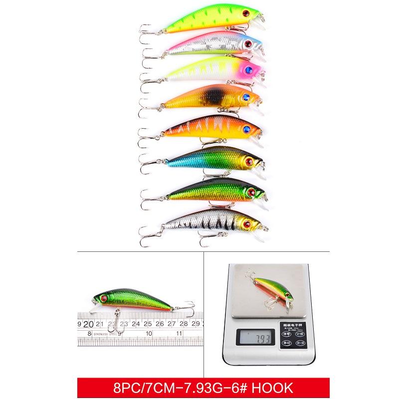 53 набора наживок, смешанных с твердой наживкой, свободно сочетаемых с окунем с перекрестным ртом, все в одном миксе