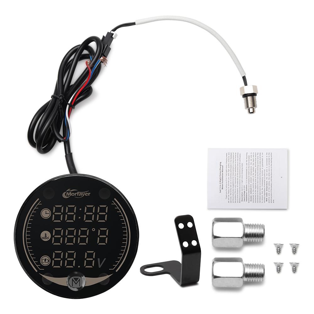 KOSO Motorcycle electronics For NMAX PCX XMAX 125 250 300 XJ6 CB650F AEROX Water Temperature Hour counter meter engine hours