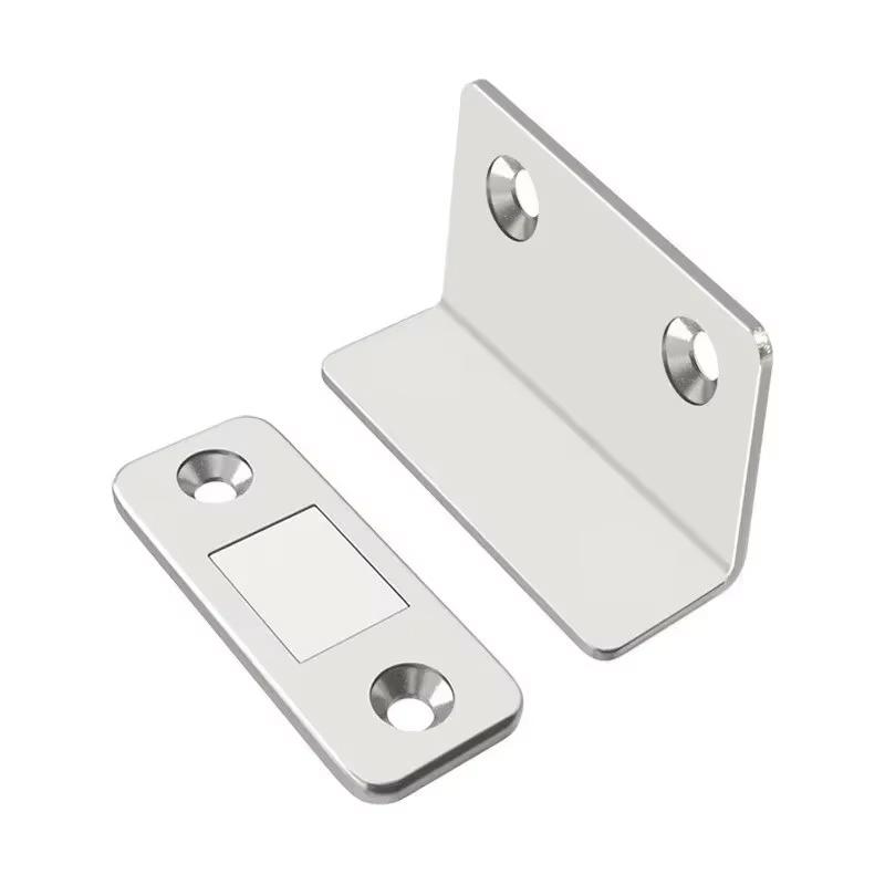 2pcs Magnetic Door Catch Latch -Invisible Strong Adhesion, Drill-Free Mount, Seamless Release- Ideal for Cabinets, Sliding Doors